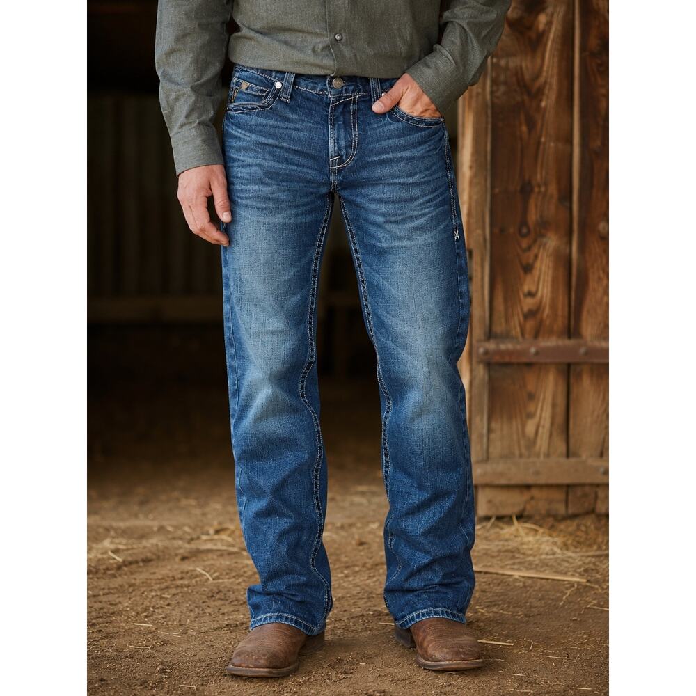 Ariat M7 Rocker Stretch Coltrane Stackable Straight Leg Jean Silverton - 30x34 - Picture 11 of 12